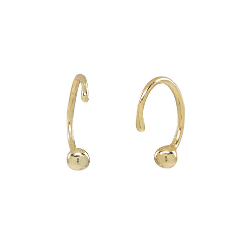 Ball Open Huggies - Gold - Earrings - Ofina