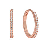 Classic CZ Huggies - Large / Rose Gold - Earrings - Ofina