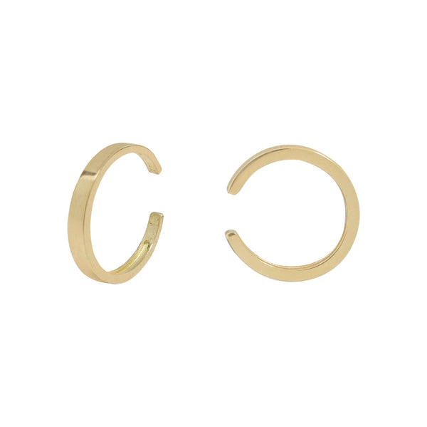 10k Solid Gold Smooth Middle Ear Cuff - - Earrings - Ofina