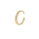 10k Solid Gold Smooth Middle Ear Cuff - Yellow Gold - Earrings - Ofina