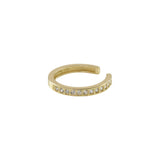10k Solid Gold CZ Channel Middle Ear Cuff - - Earrings - Ofina