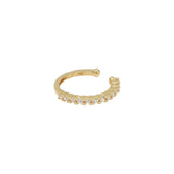 10k Solid Gold CZ Prong Middle Ear Cuff - - Earrings - Ofina