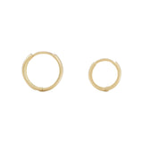 10k Solid Gold Thick Huggies - - Earrings - Ofina
