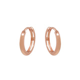 14k Solid Gold Huggies - Rose Gold / 13mm - Earrings - Ofina