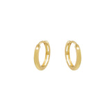 14k Solid Gold Huggies - Yellow Gold / 11mm - Earrings - Ofina