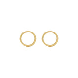 14k Solid Gold Huggies - - Earrings - Ofina