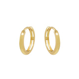 14k Solid Gold Huggies - Yellow Gold / 13mm - Earrings - Ofina