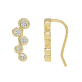 SALE - CZ Mini Ear Crawler - Gold / Right - Earrings - Ofina