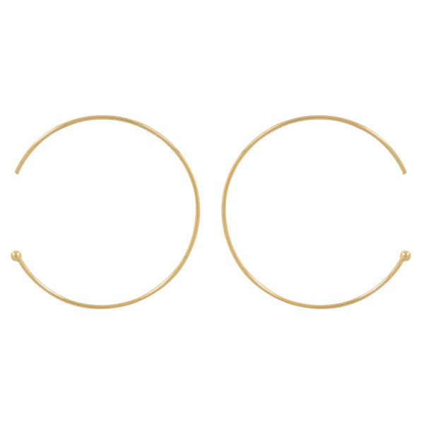 Endless Ball End Hoops - Gold / 26mm - Earrings - Ofina
