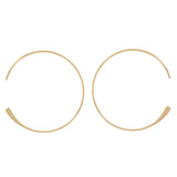 SALE - Endless Hammered End Hoops - Gold / 26mm - Earrings - Ofina