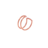 Double Line Middle Ear Cuff - Rose Gold - Earrings - Ofina