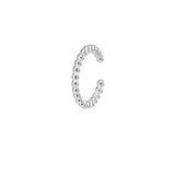 Beaded Middle Ear Cuff - Silver - Earrings - Ofina
