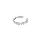 CZ Prong Middle Ear Cuff - Silver - Earrings - Ofina