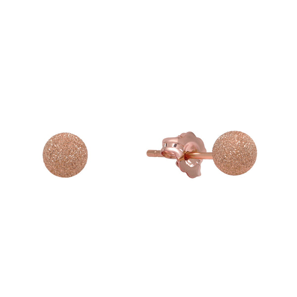 SALE - Stardust Sphere Studs - Rose Gold / 5mm - Earrings - Ofina