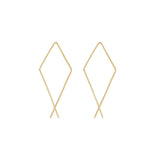 Infinity Diamond Hoops - Small / Gold - Earrings - Ofina
