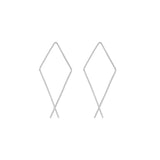 Infinity Diamond Hoops - Small / Silver - Earrings - Ofina