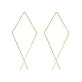 Infinity Diamond Hoops - Large / Gold - Earrings - Ofina