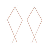 Infinity Diamond Hoops - Large / Rose Gold - Earrings - Ofina