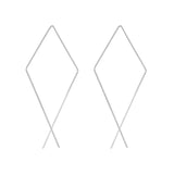 Infinity Diamond Hoops - Large / Silver - Earrings - Ofina