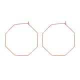 Infinity Octagon Hoops - Large / Rose Gold - Earrings - Ofina