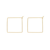 Infinity Square Hoops - Small / Gold - Earrings - Ofina