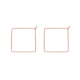 Infinity Square Hoops - Small / Rose Gold - Earrings - Ofina