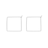 Infinity Square Hoops - Small / Silver - Earrings - Ofina