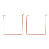 Infinity Square Hoops - Large / Rose Gold - Earrings - Ofina