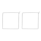 Infinity Square Hoops - Large / Silver - Earrings - Ofina