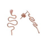 Snake Drop Studs - Rosegold - Earrings - Ofina