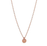 Single Disc Necklace - Rosegold - Necklaces - Ofina