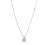 Single Disc Necklace - Silver - Necklaces - Ofina
