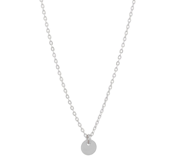 Single Disc Necklace - Silver - Necklaces - Ofina