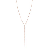 SALE - Y-Drop Ball Chain Necklace - Rosegold / 19" - Necklaces - Ofina