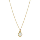 Circle Opal Necklace - Small / Gold - Necklaces - Ofina
