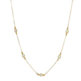 Tiny Circle Opal Choker - - Necklaces - Ofina