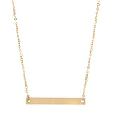SALE - Thin Bar Necklace - Smooth / Gold - Necklaces - Ofina