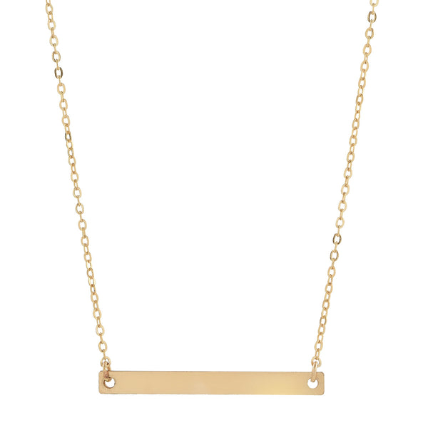 SALE - Thin Bar Necklace - Smooth / Gold - Necklaces - Ofina