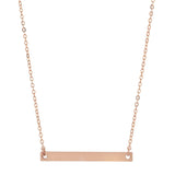 SALE - Thin Bar Necklace - Smooth / Rosegold - Necklaces - Ofina