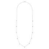 Long CZ Necklace - Silver - Necklaces - Ofina