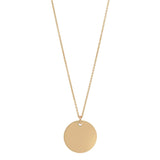 Disc Necklace - Thin Chain / Large - Necklaces - Ofina