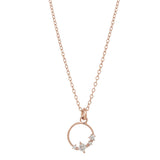 CZ Wreath Necklace - Rose Gold - Necklaces - Ofina