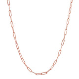 Oval Link Chain Necklace - 14" / Rose Gold - Necklaces - Ofina