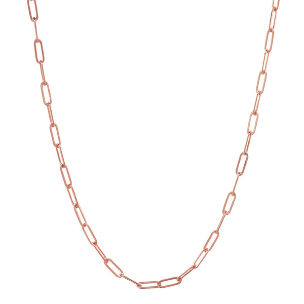 Oval Link Chain Necklace - 14" / Rose Gold - Necklaces - Ofina