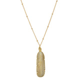 SALE - Feather Stone Necklace (more colors) - Colored Mother of Pearl - Necklaces - Ofina