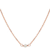 Tiny Pearl Choker - Rosegold - Necklaces - Ofina