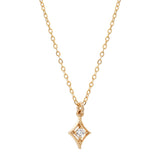 Textured Diamond CZ Necklace - - Necklaces - Ofina