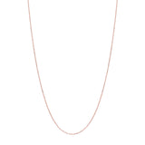 14k Solid Gold Thin Chain w/ Extender - Rose Gold - Necklaces - Ofina