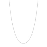 14k Solid Gold Thin Chain w/ Extender - White Gold - Necklaces - Ofina