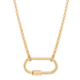 Rolo Chain Carabiner Necklace - - Necklaces - Ofina